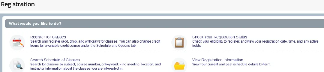 Screenshot of Check your Registration Status