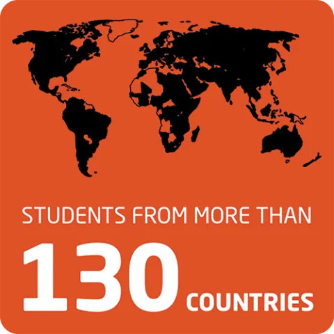 Students from more than 130 countries studied at the OSU campus